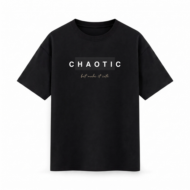 Oversize T-shirt – Minimal Typography / 64