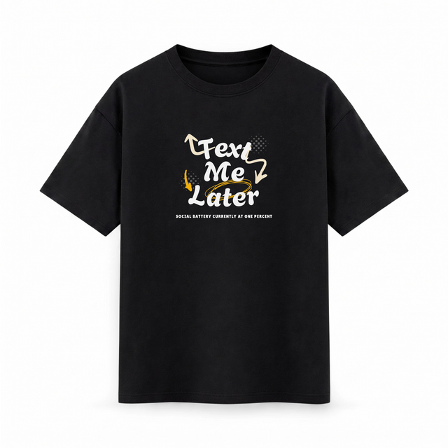 Oversize T-shirt – Handwritten Typography / 137