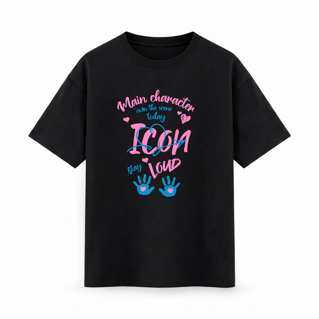 Oversize T-shirt – Cute Typography / 107