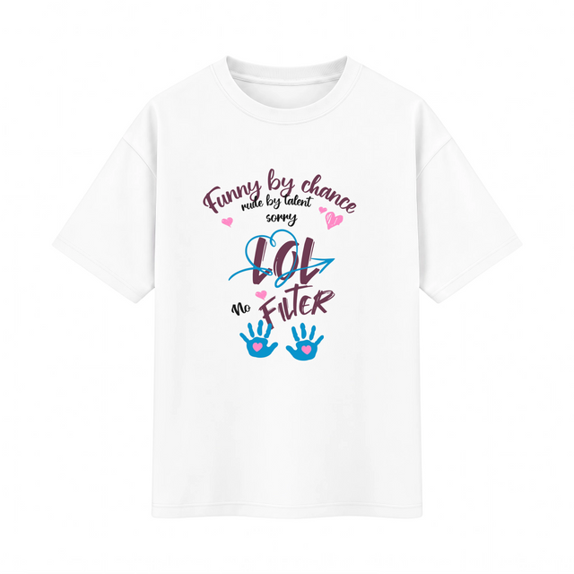 Oversize T-shirt – Cute Typography / 107