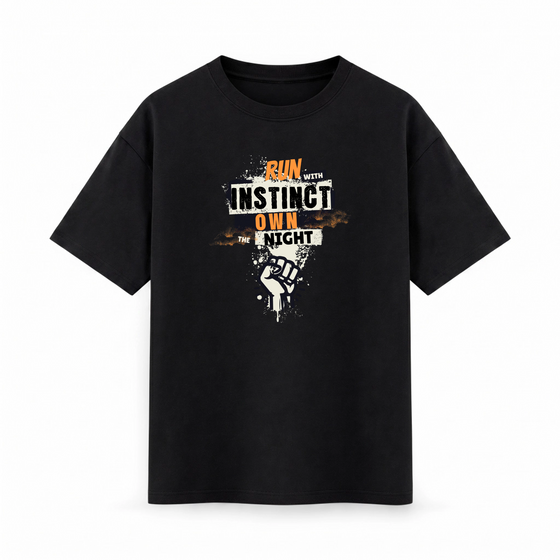 Oversize T-shirt – Grunge Typography / 130