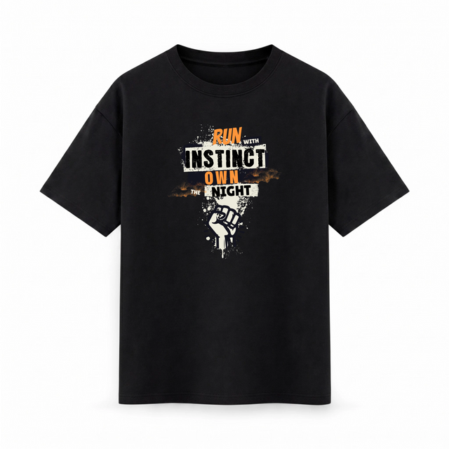 Oversize T-shirt – Grunge Typography / 130
