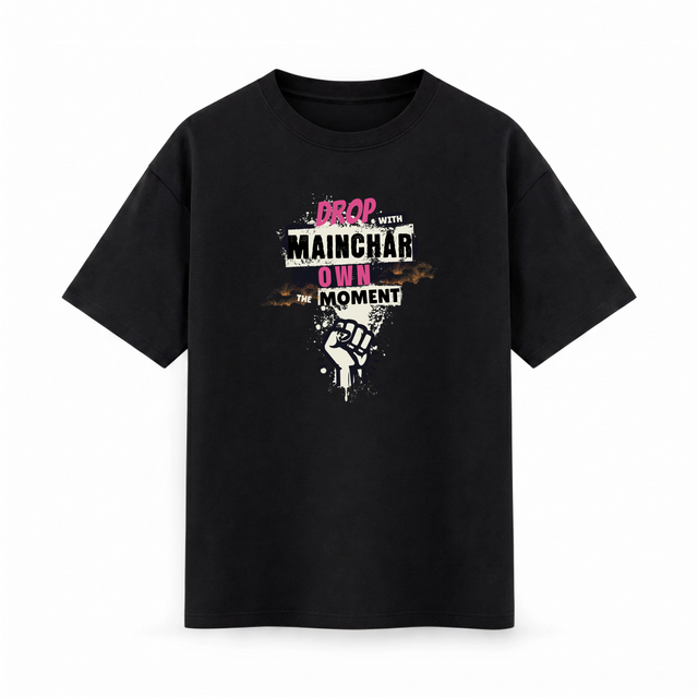 Oversize T-shirt – Grunge Typography / 130