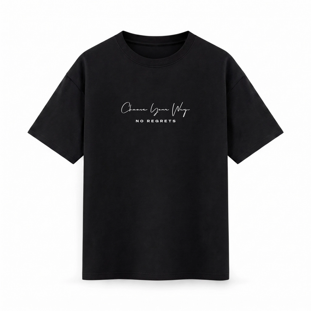 Oversize T-shirt – Minimal Typography / 491