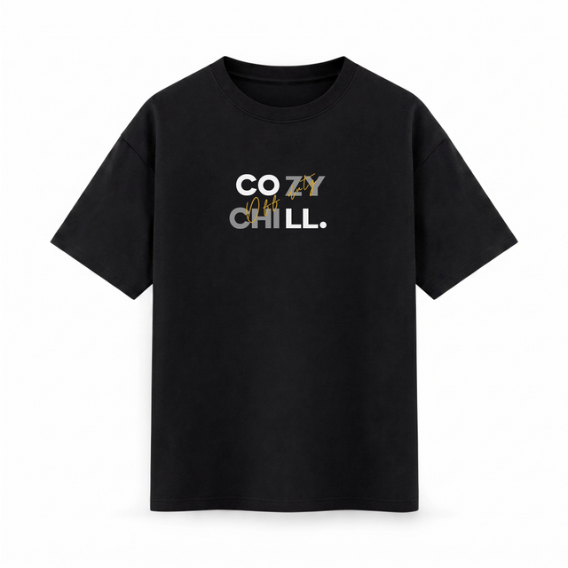 Oversize T-shirt – Minimal Typography / 495