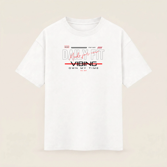 Oversize T-shirt – Bold Typography / 90