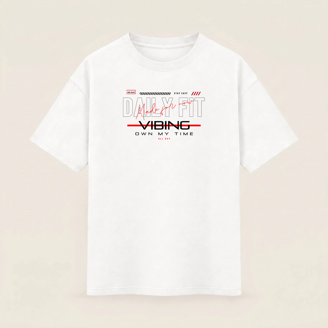 Oversize T-shirt – Bold Typography / 90