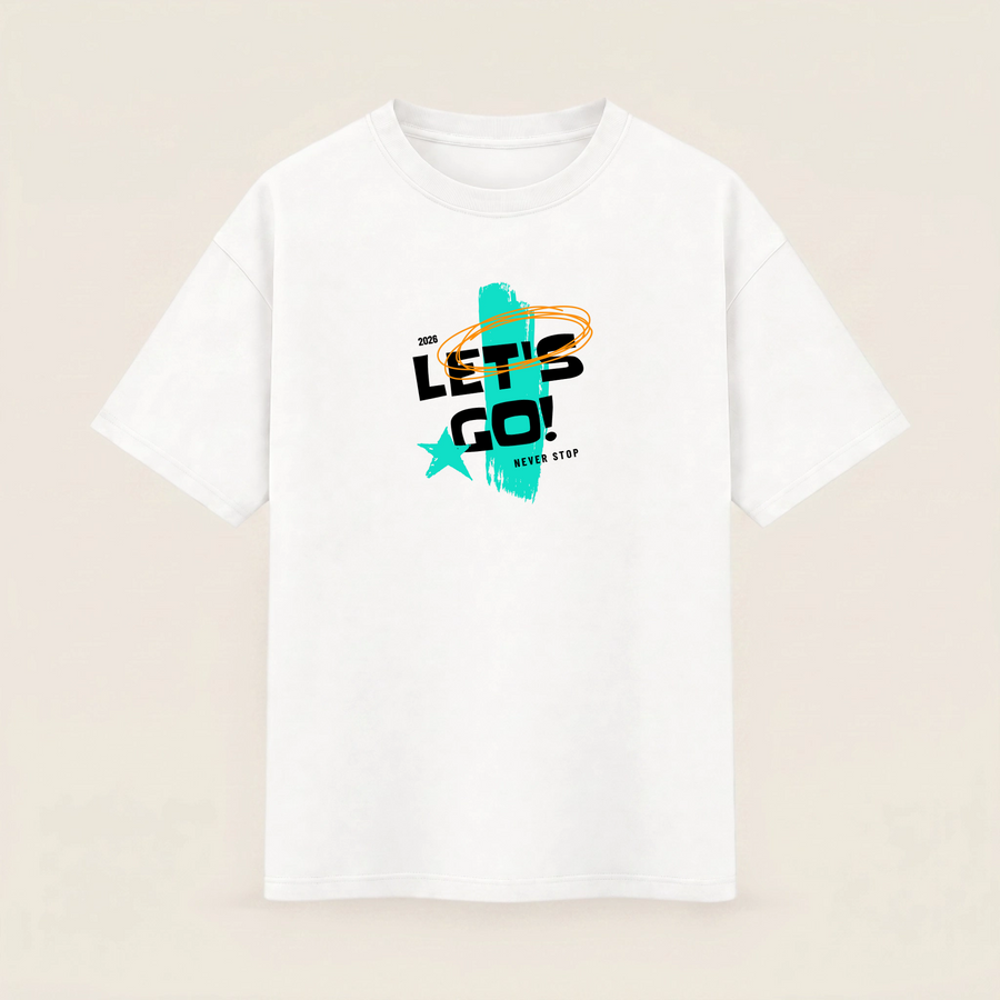 Oversize T-shirt – Bold Typography / 70
