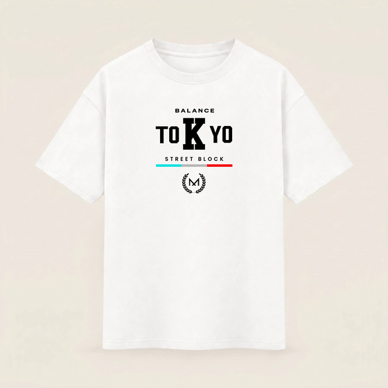 Oversize T-shirt – Varsity typography / 531