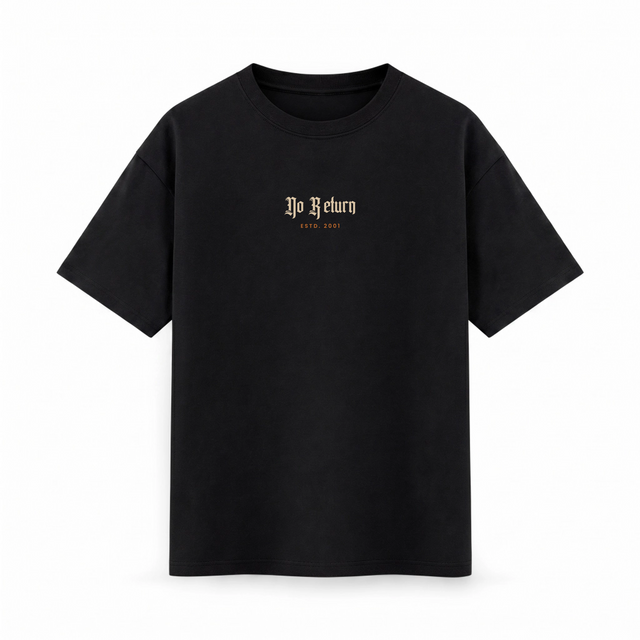 Oversize T-shirt – Gothic Typography / 701
