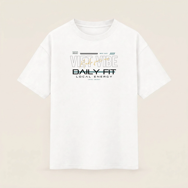 Oversize T-shirt – Bold Typography / 90