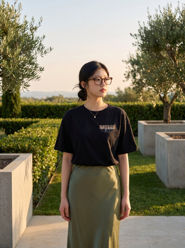 Oversize T-shirt – Spartan Badge Graphic / 412