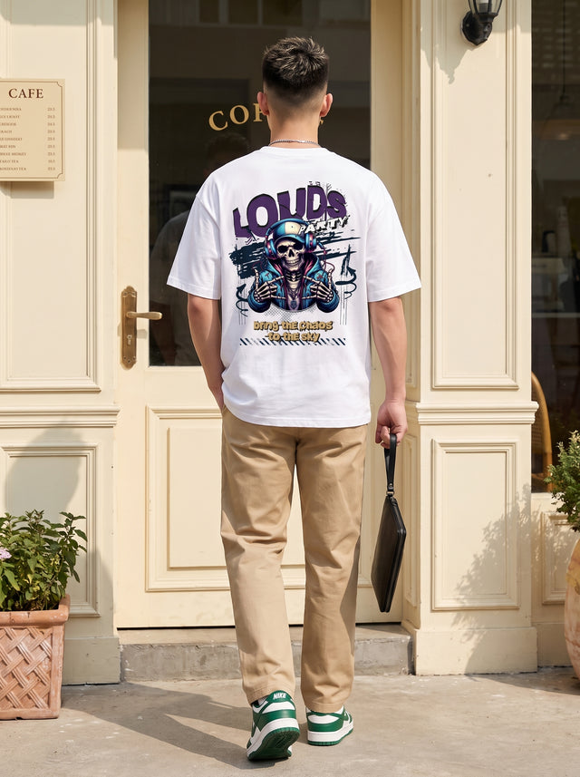 Oversize T-shirt – DJ Skull Graphic / 407
