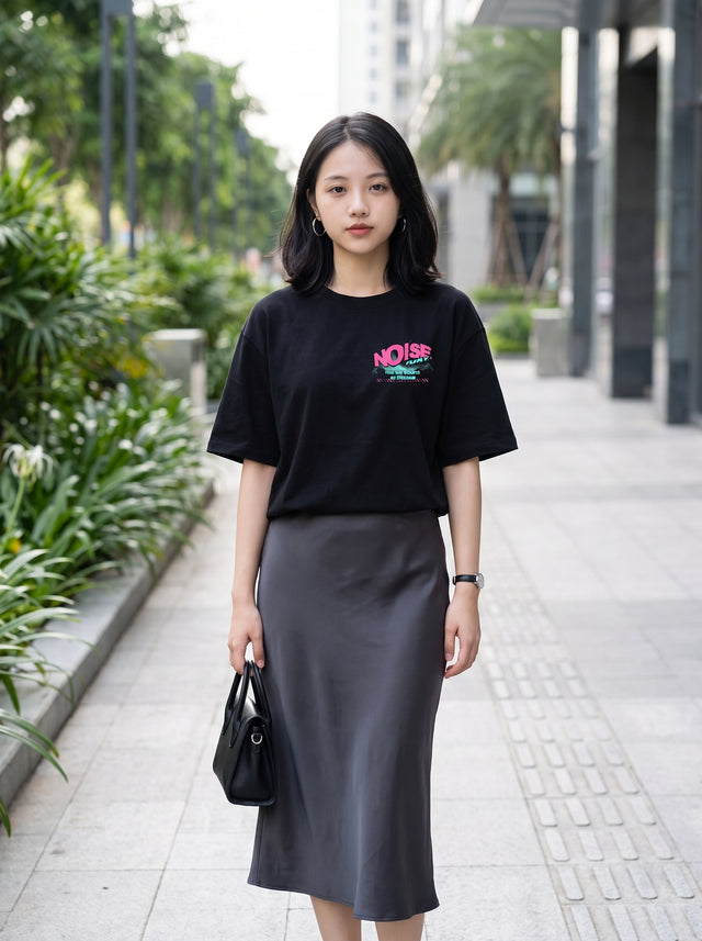 Oversize T-shirt – DJ Skull Graphic / 407