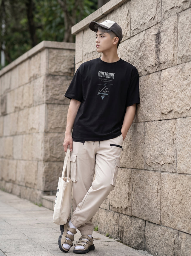 Oversize T-shirt – Typography Mix / 206