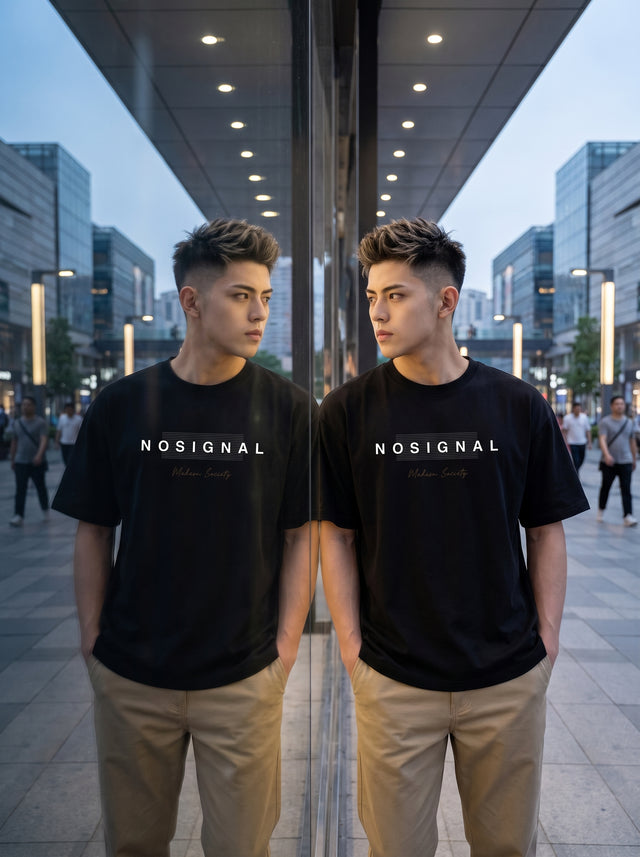 Oversize T-shirt – Minimal Typography / 64