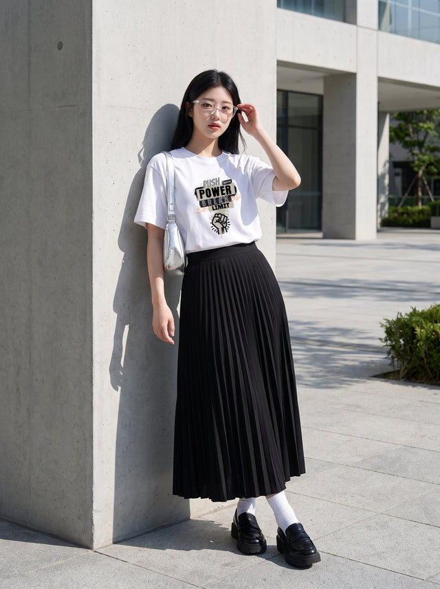 Oversize T-shirt – Grunge Typography / 130