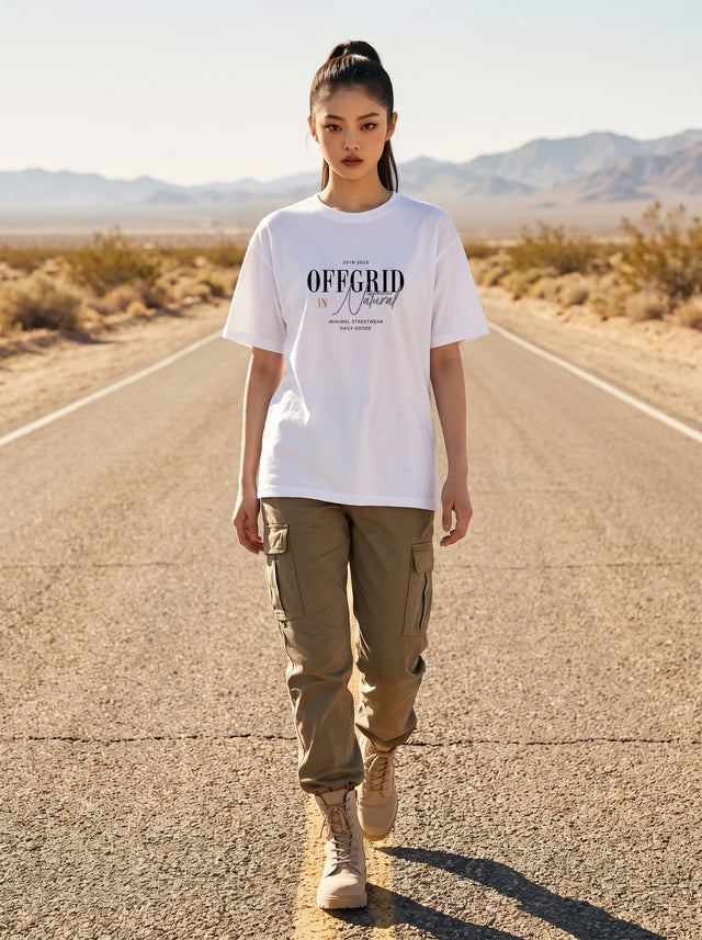 Oversize T-shirt – Minimal Typography / 46
