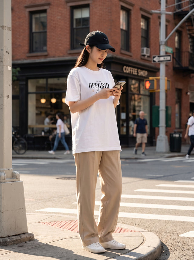 Oversize T-shirt – Minimal Typography / 46