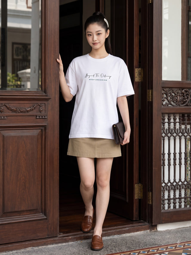 Oversize T-shirt – Minimal Typography / 491