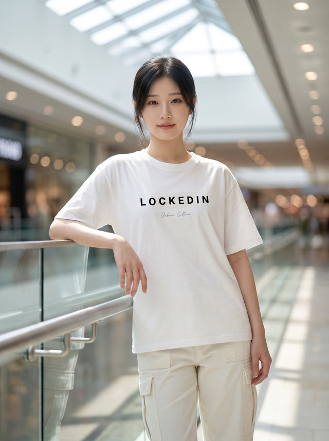 Oversize T-shirt – Minimal Typography / 64