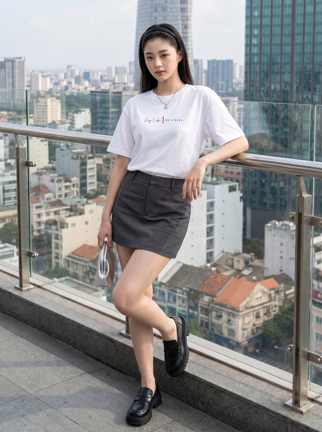 Oversize T-shirt – Minimal Typography / 265