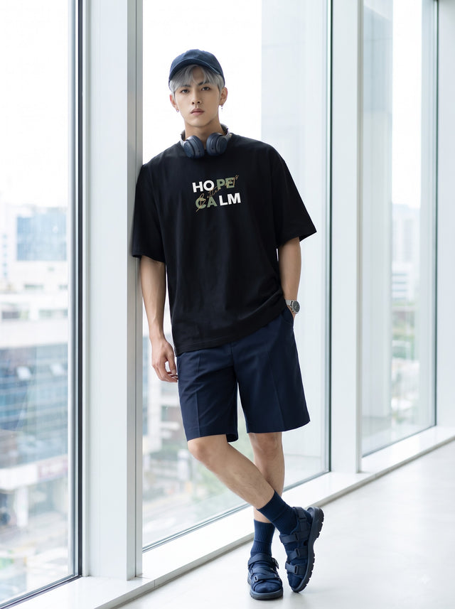 Oversize T-shirt – Minimal Typography / 495