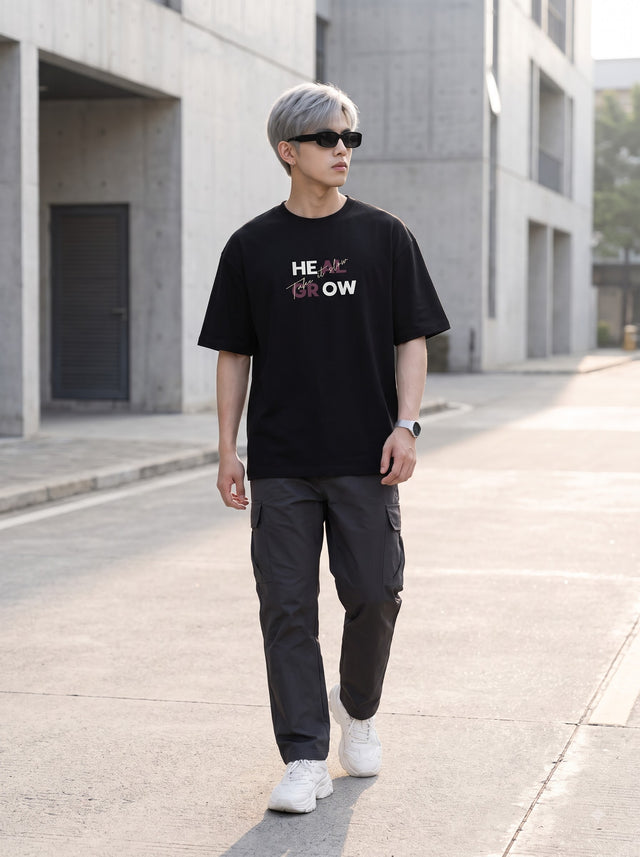 Oversize T-shirt – Minimal Typography / 495