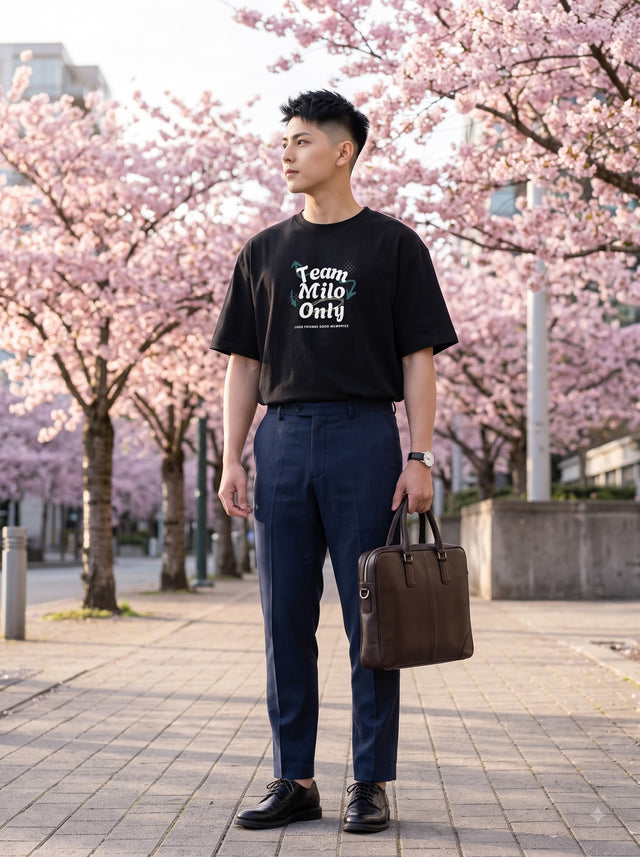 Oversize T-shirt – Handwritten Typography / 137