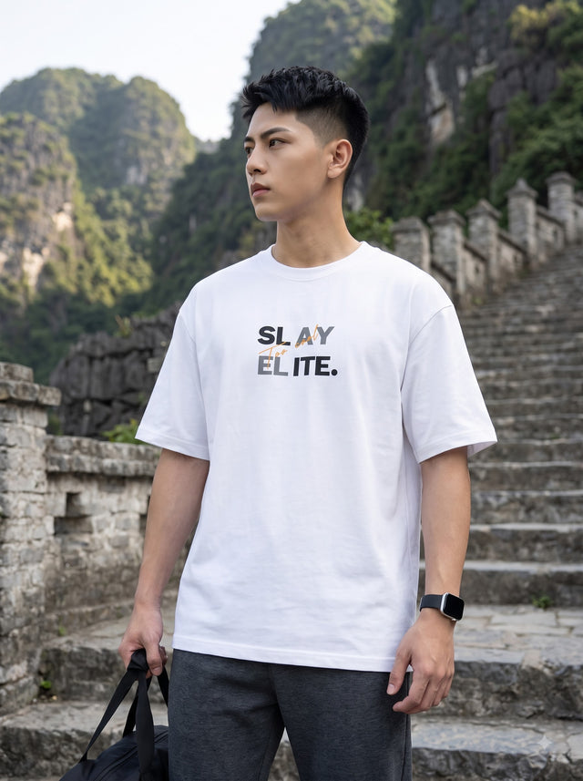 Oversize T-shirt – Minimal Typography / 495
