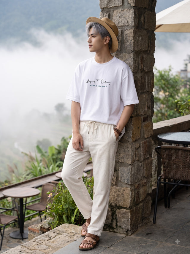 Oversize T-shirt – Minimal Typography / 491