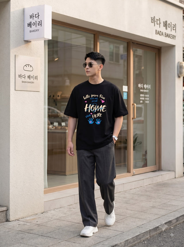 Oversize T-shirt – Cute Typography / 107
