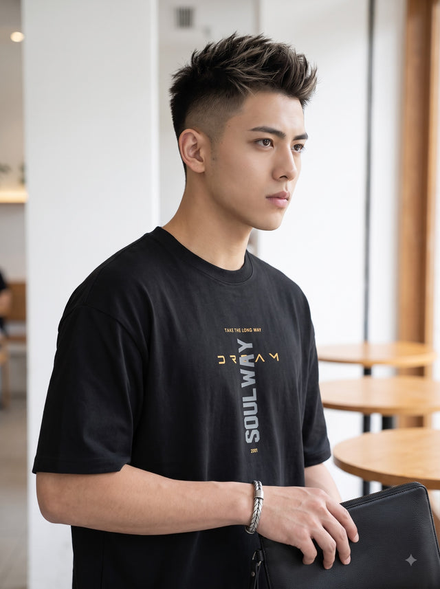 Oversize T-shirt – Minimal Typography / 522