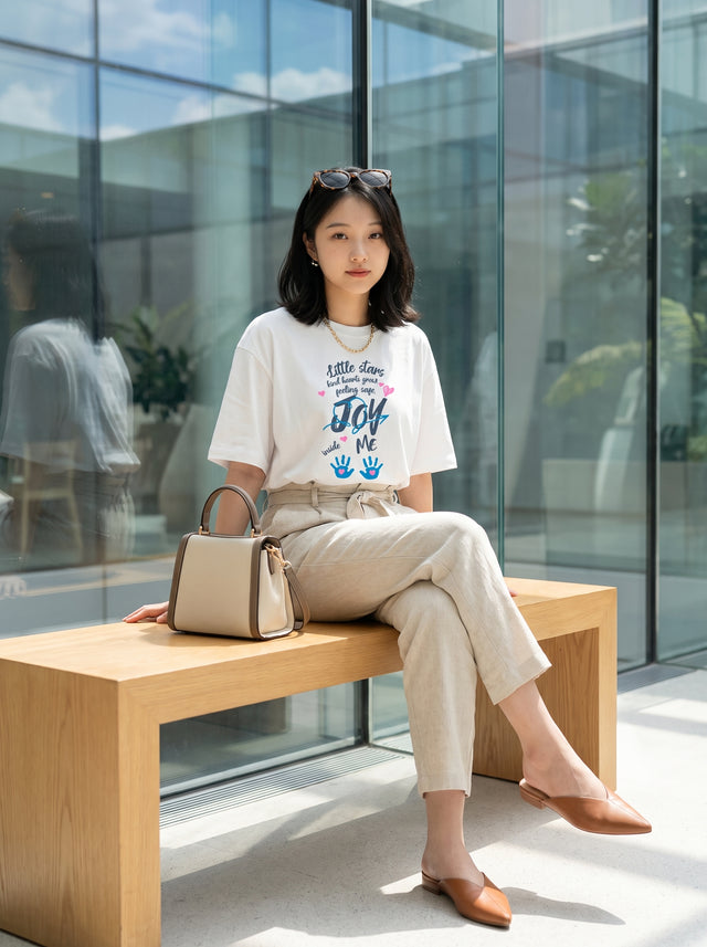 Oversize T-shirt – Cute Typography / 107