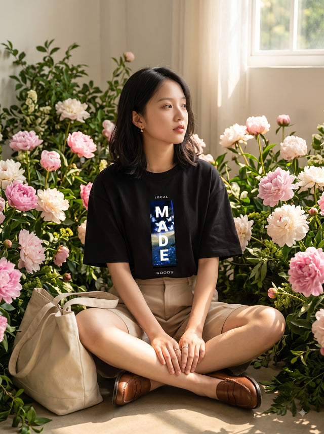 Oversize T-shirt – Badge Typography / 483