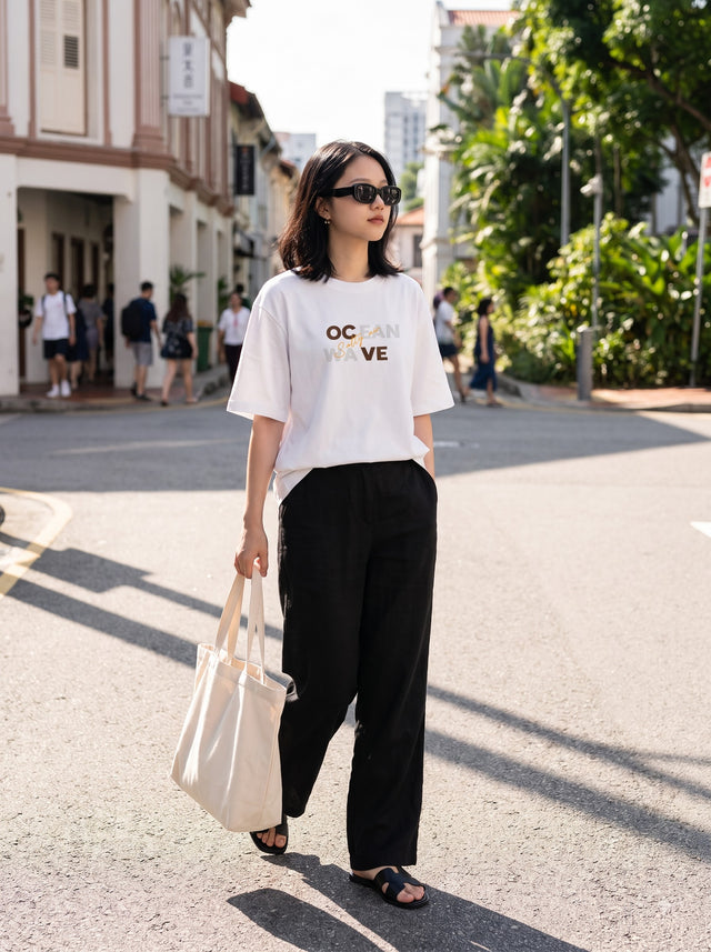 Oversize T-shirt – Minimal Typography / 495