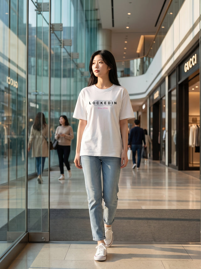Oversize T-shirt – Minimal Typography / 64