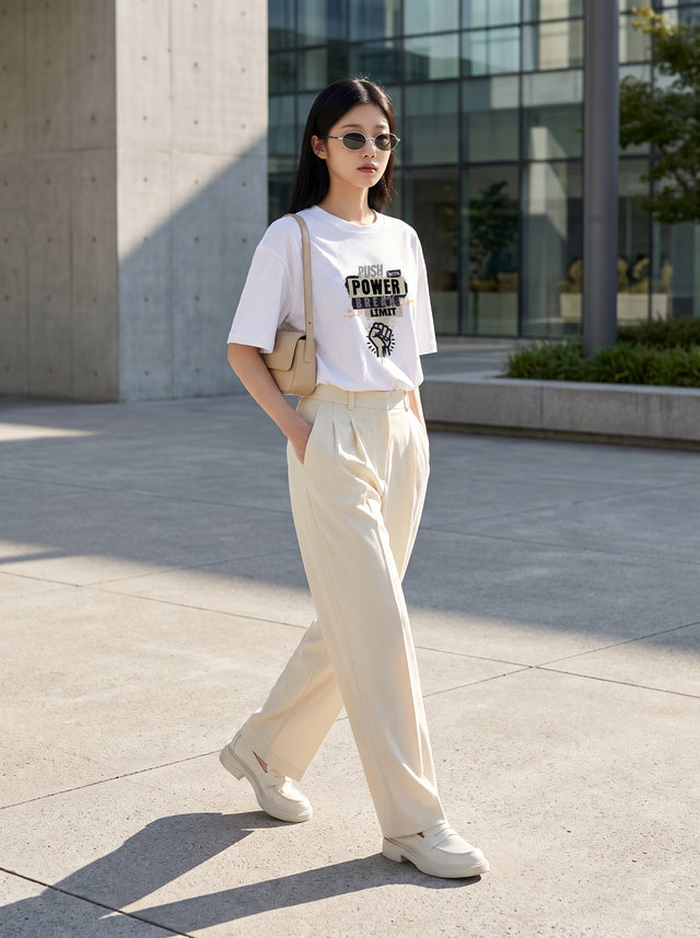 Oversize T-shirt – Grunge Typography / 130