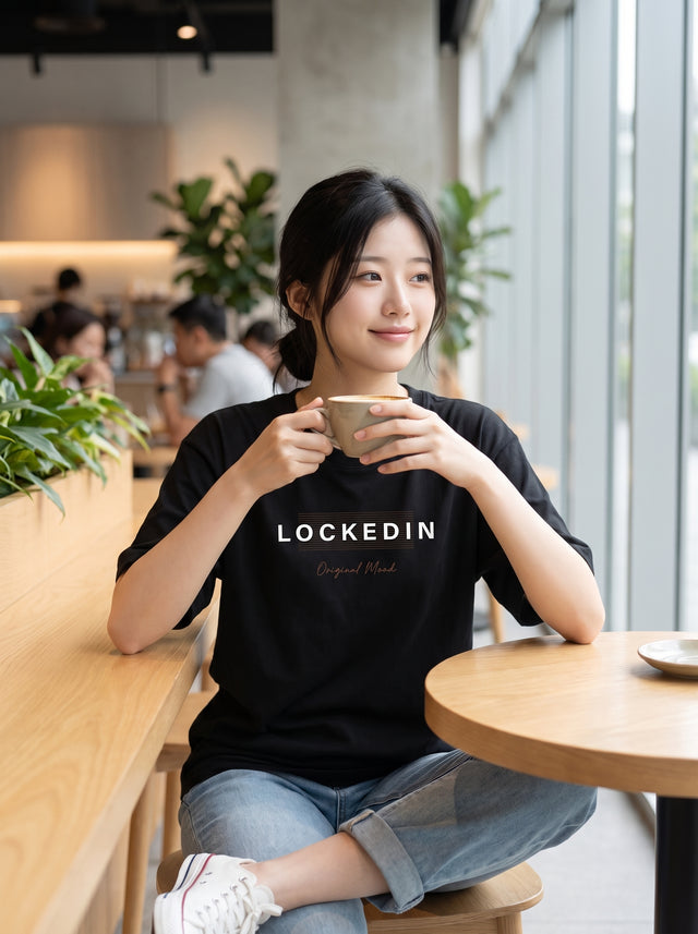 Oversize T-shirt – Minimal Typography / 64
