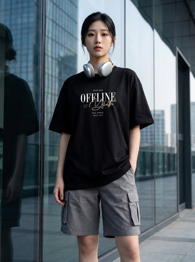 Oversize T-shirt – Minimal Typography / 46