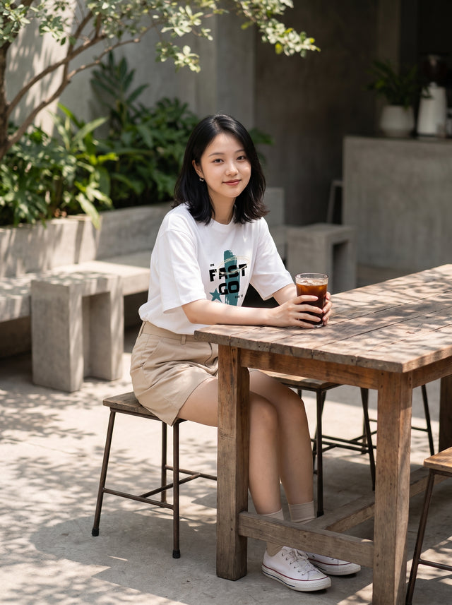 Oversize T-shirt – Bold Typography / 70