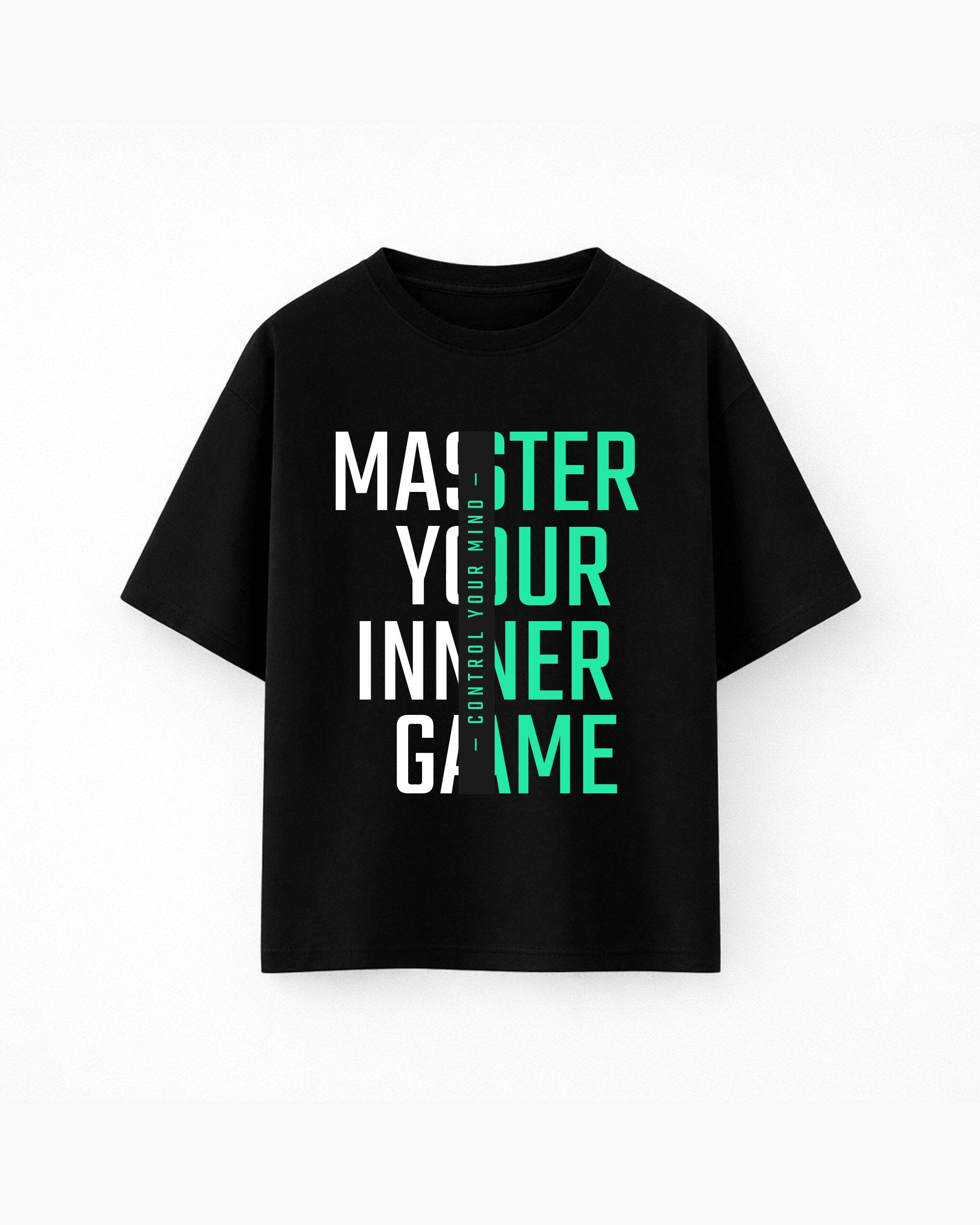 Oversize T-shirt – Bold Typography / 131 - Black