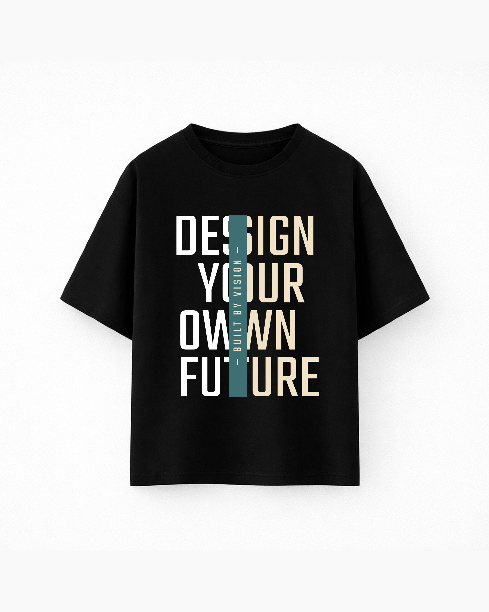 Oversize T-shirt – Bold Typography / 131 - Black