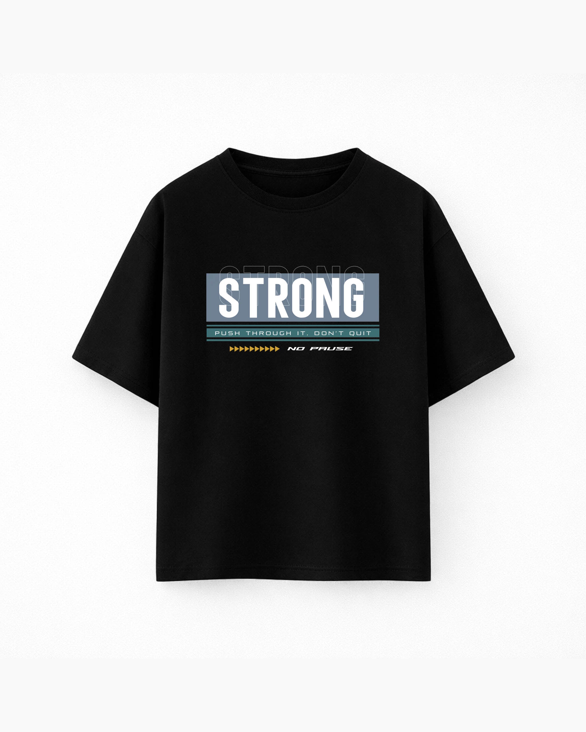 Oversize T-shirt– Bold Typography / 159 - Black