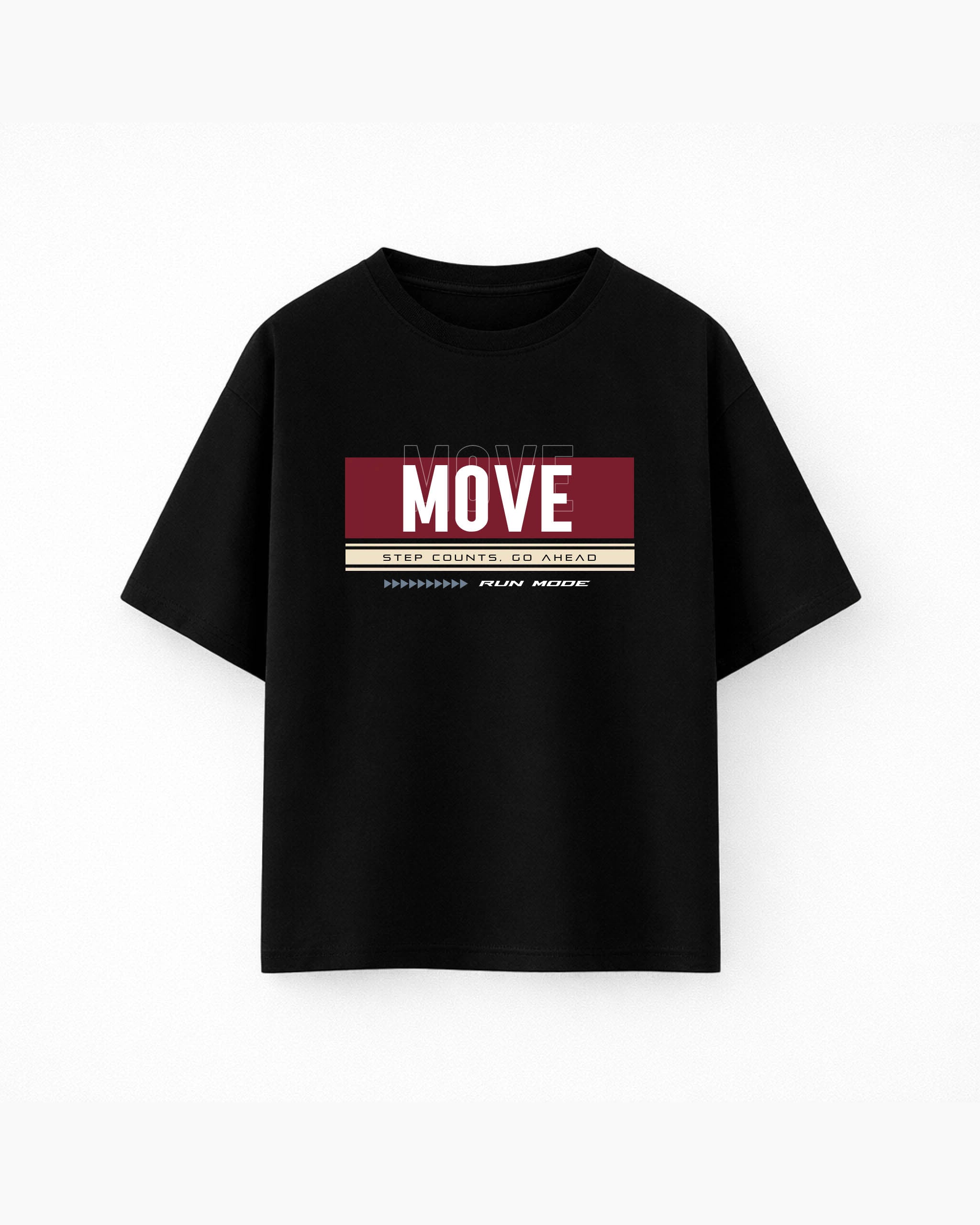 Oversize T-shirt– Bold Typography / 159 - Black