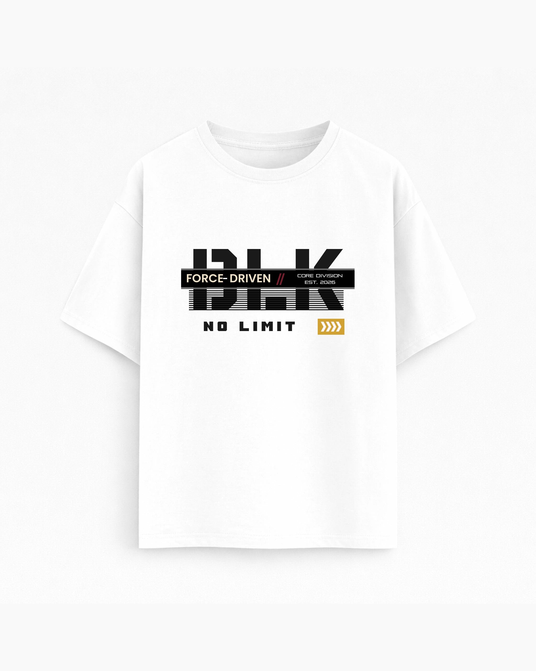 Oversize T-shirt – Bold Typography / 160 - White