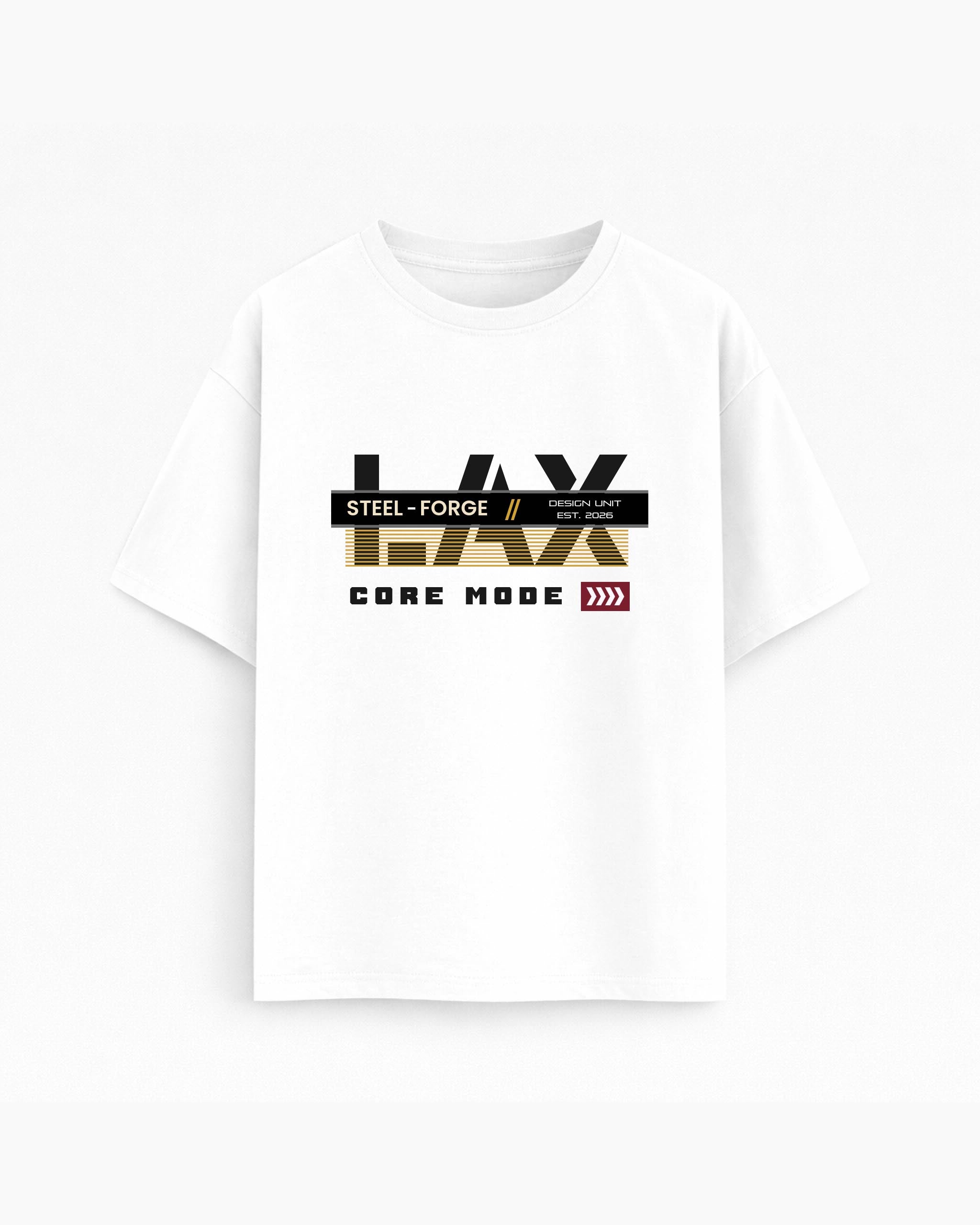 Oversize T-shirt – Bold Typography / 160 - White