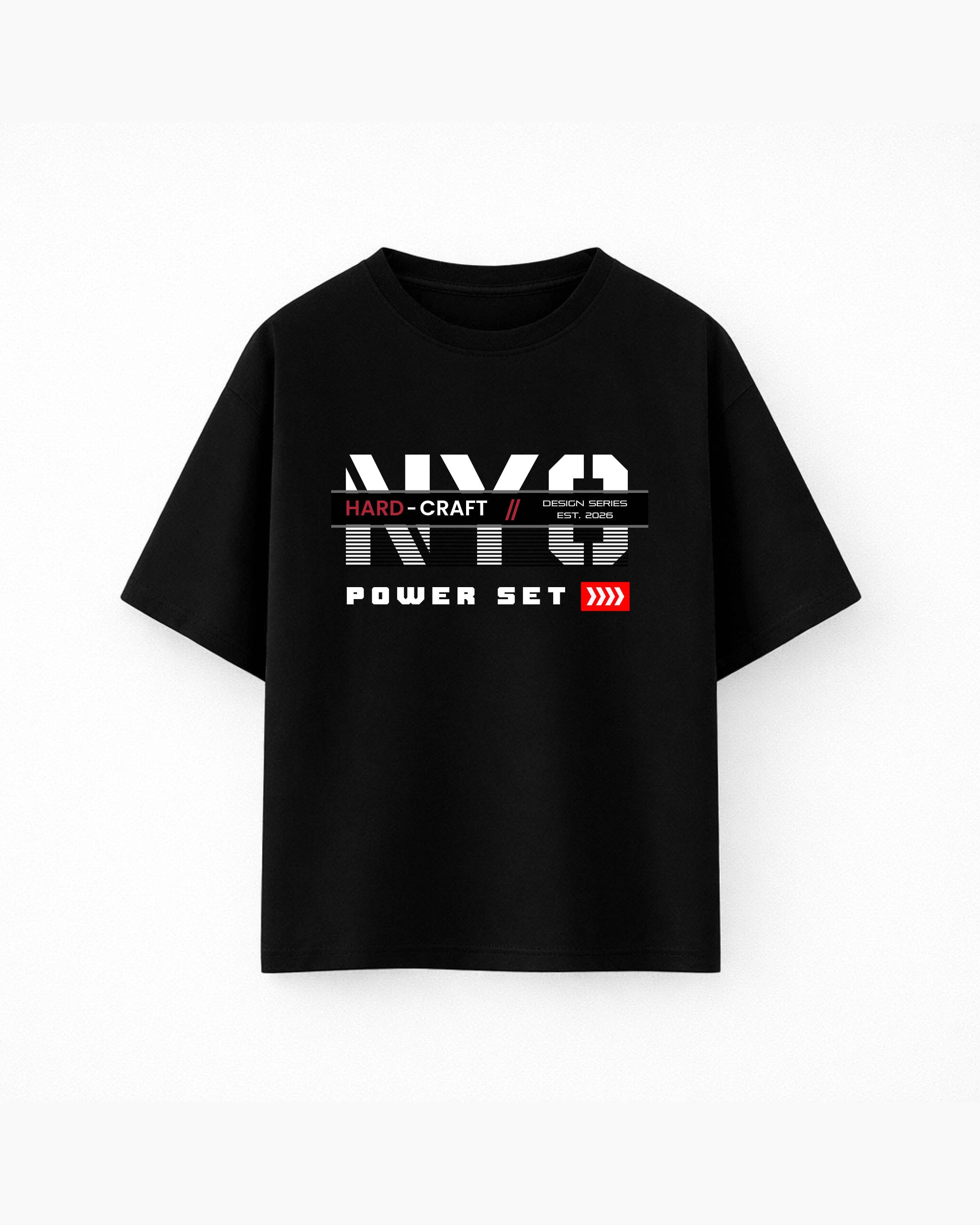 Oversize T-shirt – Bold Typography / 160 - Black