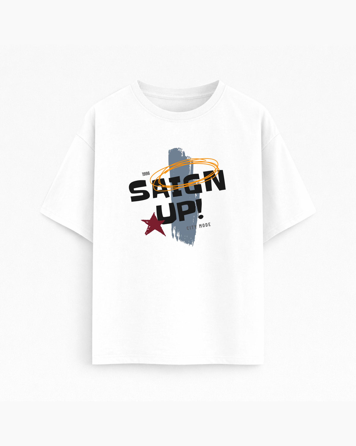 Oversize T-shirt – Bold Typography / 70