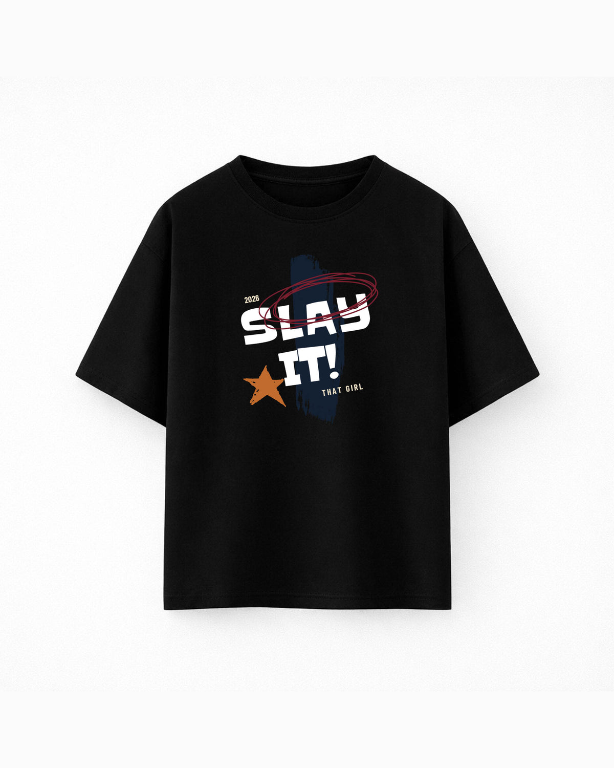 Oversize T-shirt – Bold Typography / 70